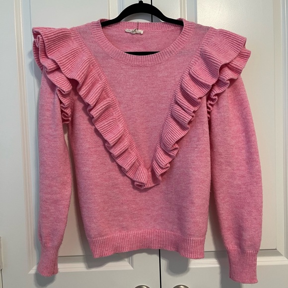 Pink Entro Ruffle Sweater - Picture 6 of 6